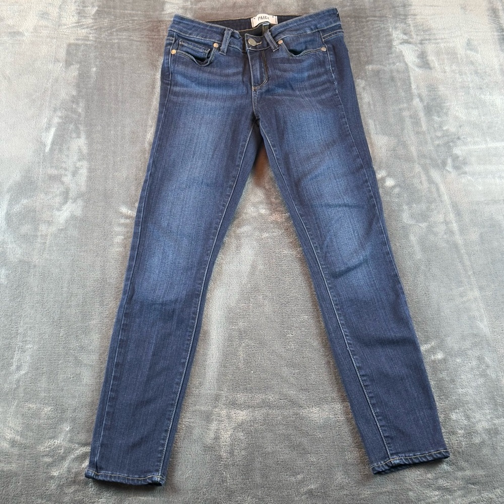 Paige Women's Jeans Size 27 Verdugo Ankle‎ Dark Wash Stretch Whiskered Skinny